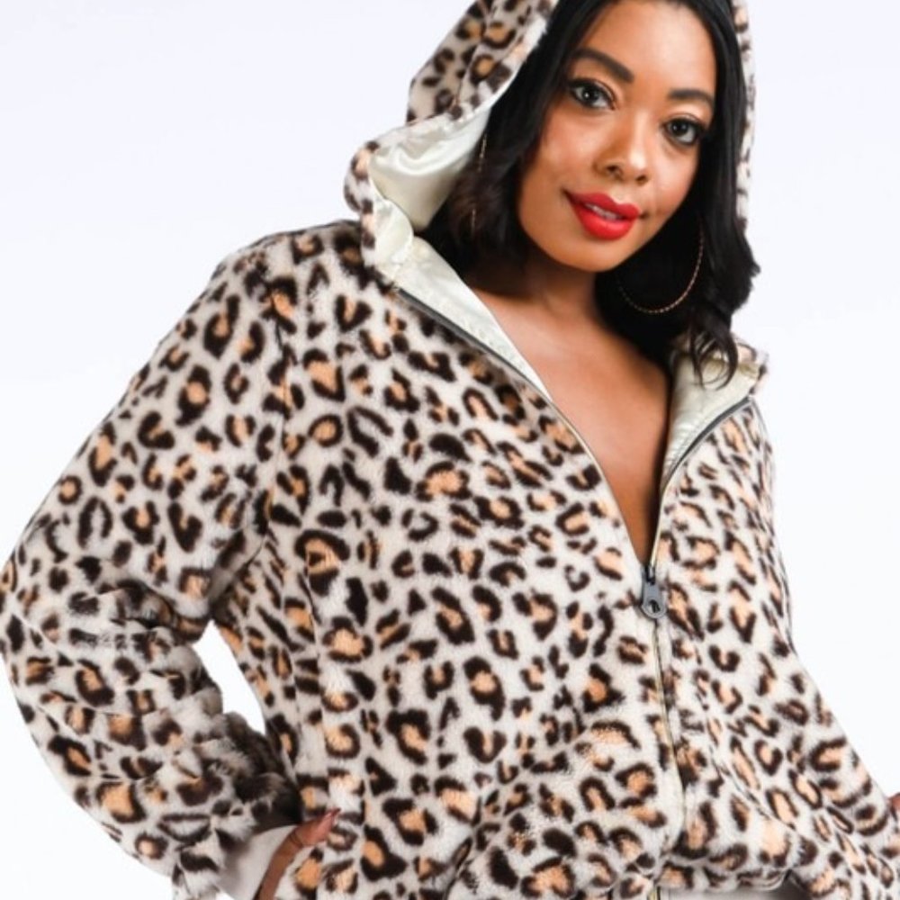Leopard Hoodie Curvy